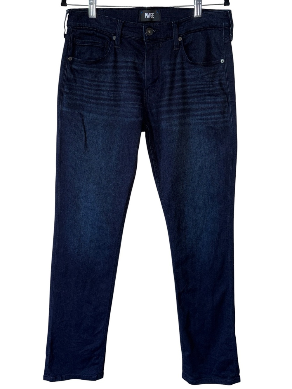 PAIGE Federal Slim Straight Jeans Chesapeake Dark Wash Stretch Denim Mens 30